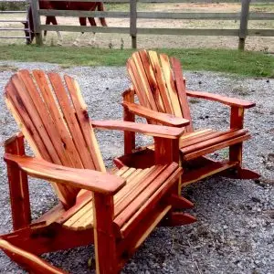 Cedar Adirondack Rocking Chair